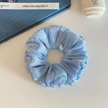 Load image into Gallery viewer, Handcrafted Luminous Ruched Flower Bud Scrunchie