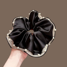 Load image into Gallery viewer, Pearl Halo — Pearl-Trim Scrunchie