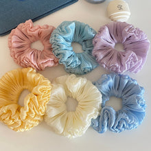 Load image into Gallery viewer, Handcrafted Luminous Ruched Flower Bud Scrunchie