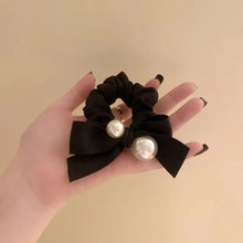Load image into Gallery viewer, Pearl Reverie — Elegant Bow Scrunchie