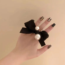 Load image into Gallery viewer, Pearl Reverie — Elegant Bow Scrunchie