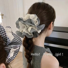 Load image into Gallery viewer, Café Bleu — Striped Ruffle Scrunchie