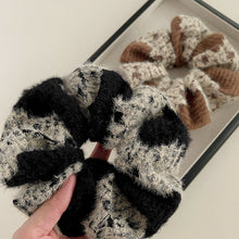 Load image into Gallery viewer, Café Mélange — Two-Tone Knit Scrunchie
