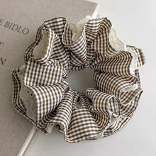 Load image into Gallery viewer, Café Bleu — Striped Ruffle Scrunchie