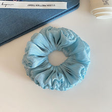 Load image into Gallery viewer, Handcrafted Luminous Ruched Flower Bud Scrunchie