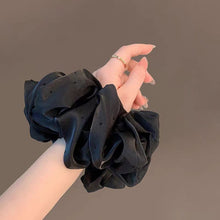 Load image into Gallery viewer, Moonlit Dots — Pearlescent Tulle Scrunchie