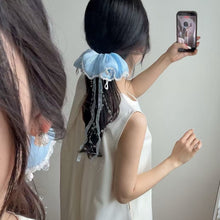 Load image into Gallery viewer, Ice Blue Jellyfish Sheer Tulle Scrunchie