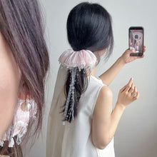 Load image into Gallery viewer, Ice Blue Jellyfish Sheer Tulle Scrunchie